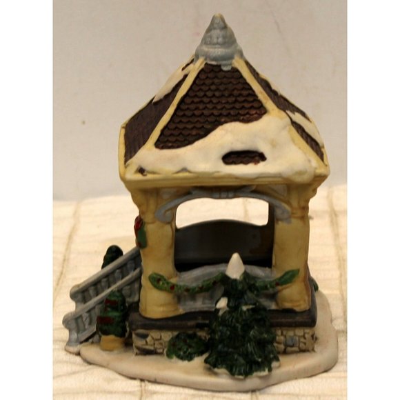 Ceramic Gazebo Piece for your Christmas Village Under the Tree Holiday Decor - Picture 4 of 6